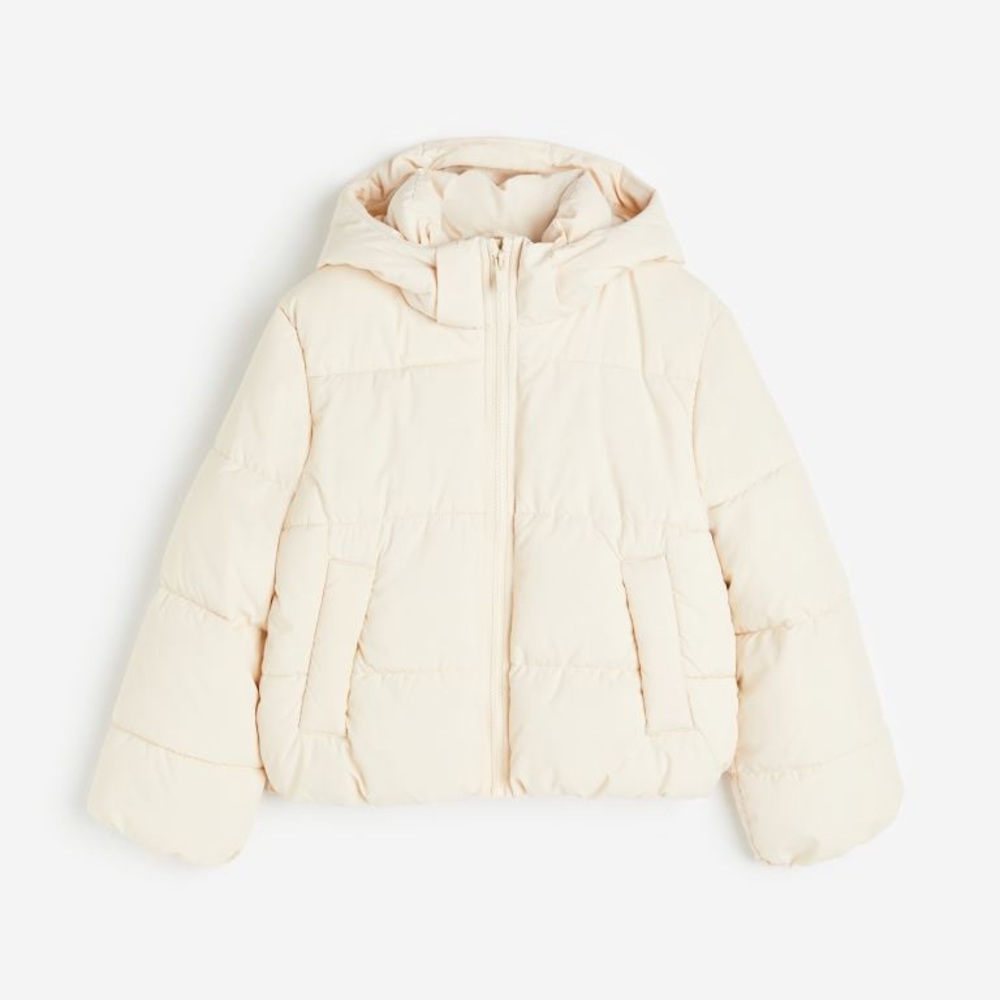 H&M Cream Colored Puffer Jacket NWT